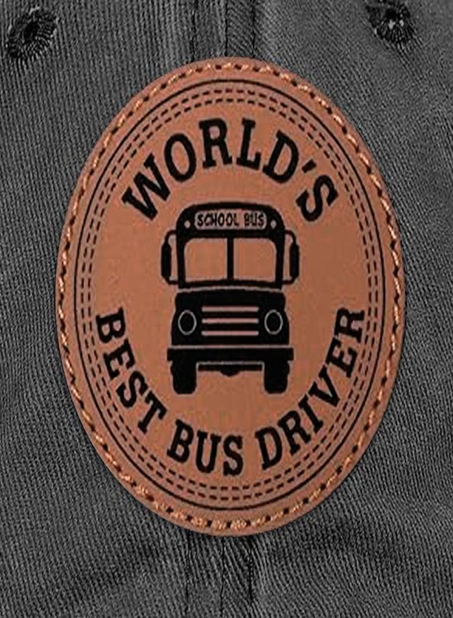Supload Bus Driver Appreciation Gifts Worlds Best Bus Driver Gifts for Women Men School Bus Driver Cute Trucker Hat Black - Image 2